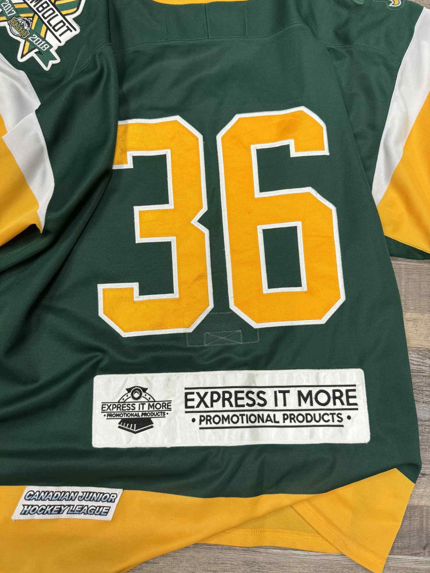 #36 Game Worn Humboldt Broncos Third Jersey