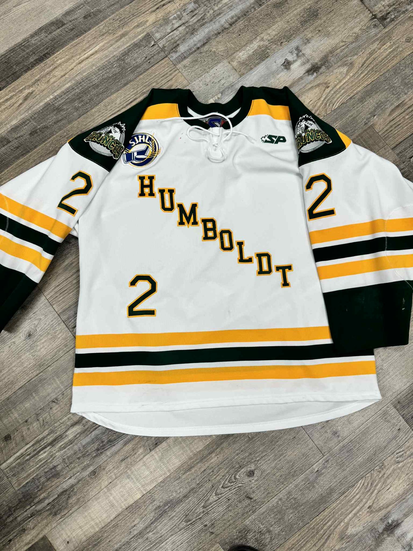 #2 Game Worn Humboldt Broncos Away Jersey