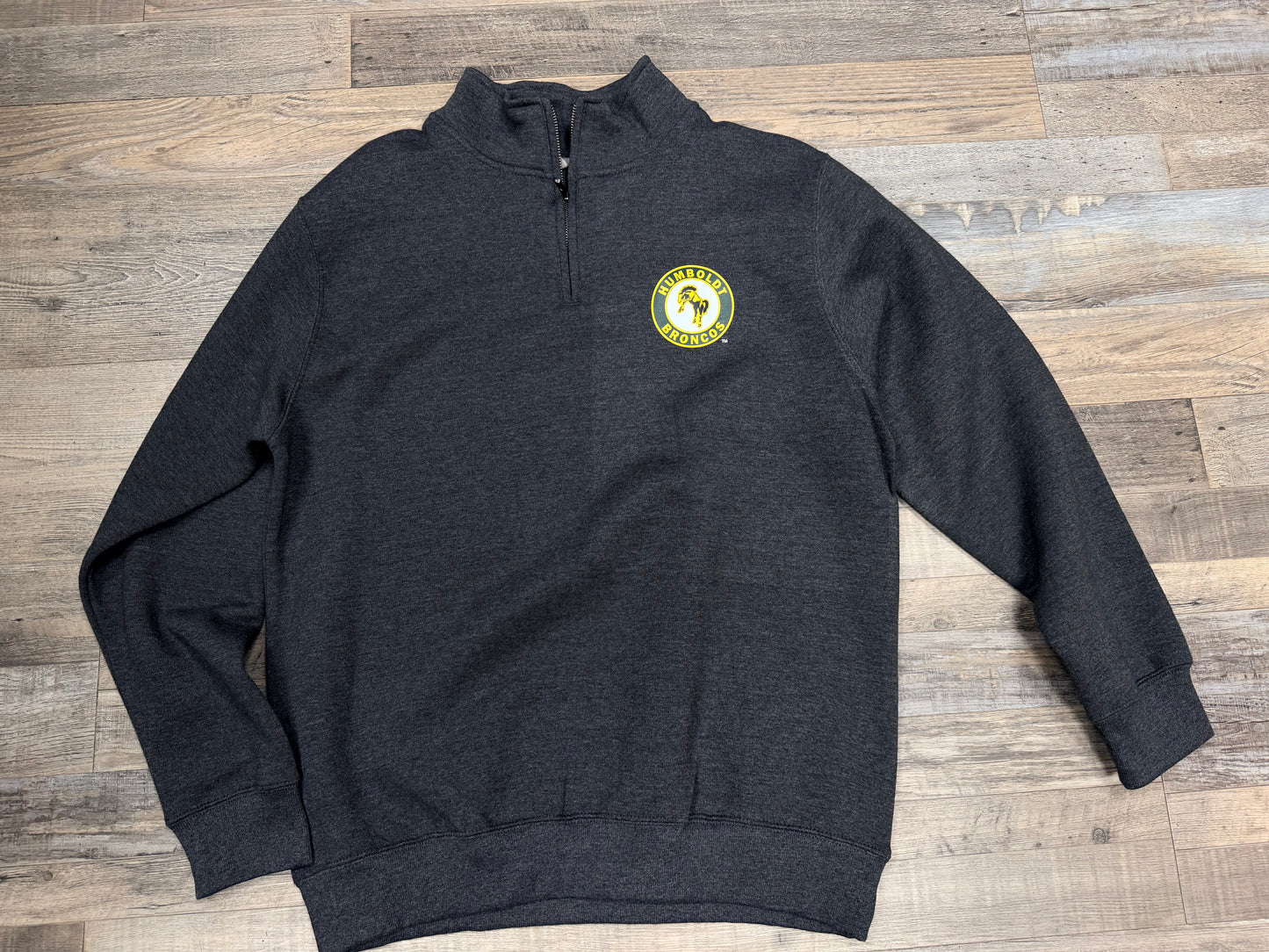 CLEARANCE Humboldt Broncos 1/4 Zip Sweater – Black, Pink, Green, or Grey