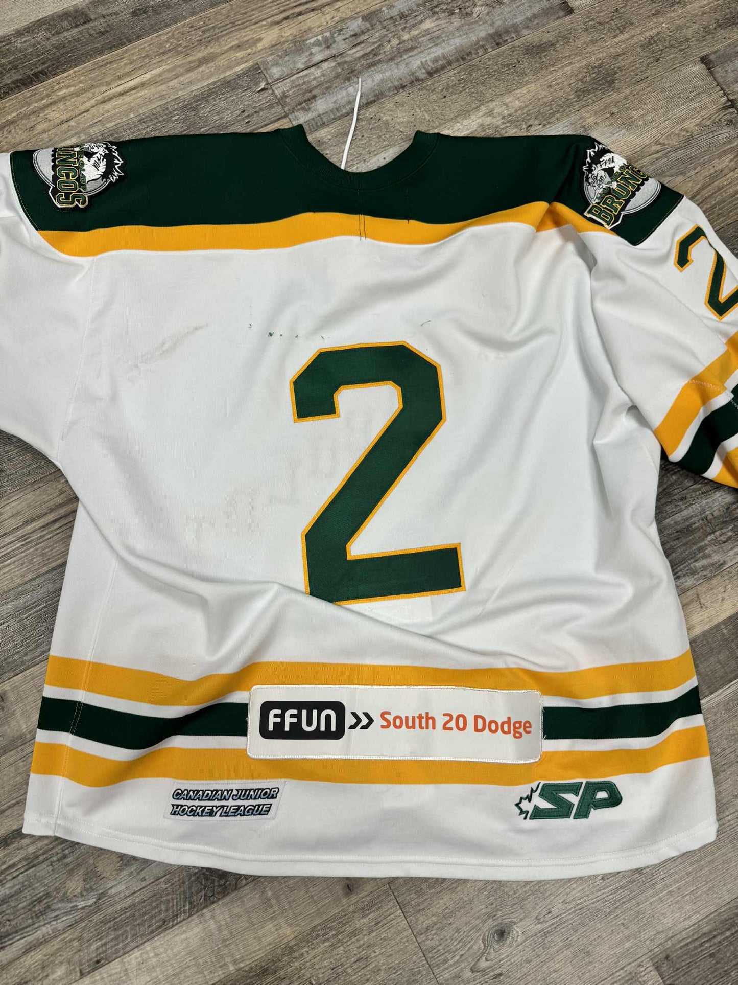 #2 Game Worn Humboldt Broncos Away Jersey