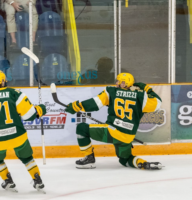 # 65 Jacob Strizzi Game Worn Humboldt Broncos Third Jersey