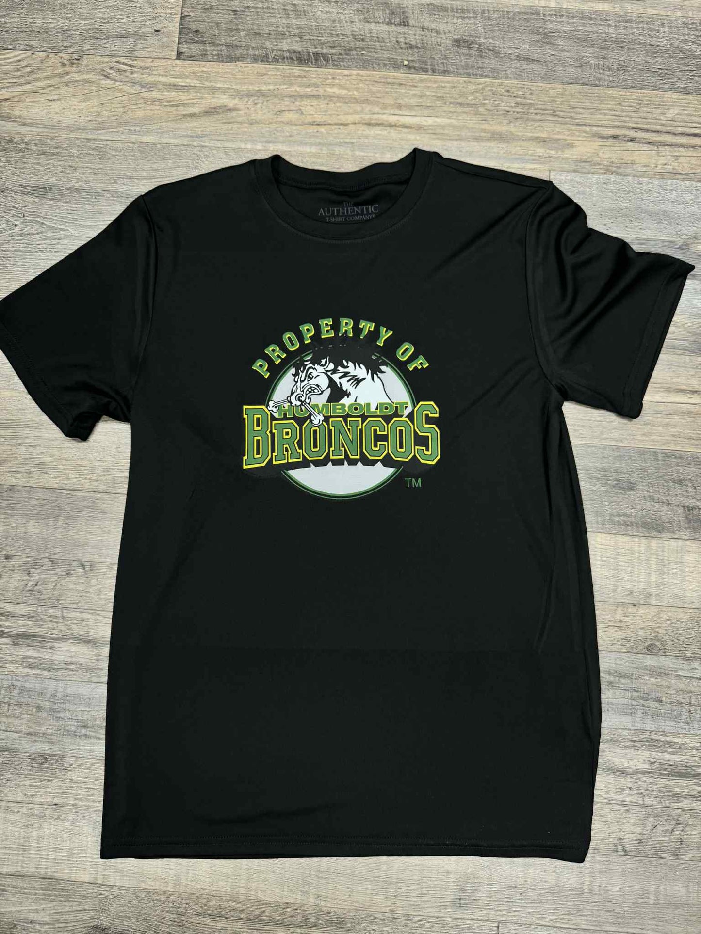Youth Property of Humboldt Broncos Tshirt - Black or Green XL