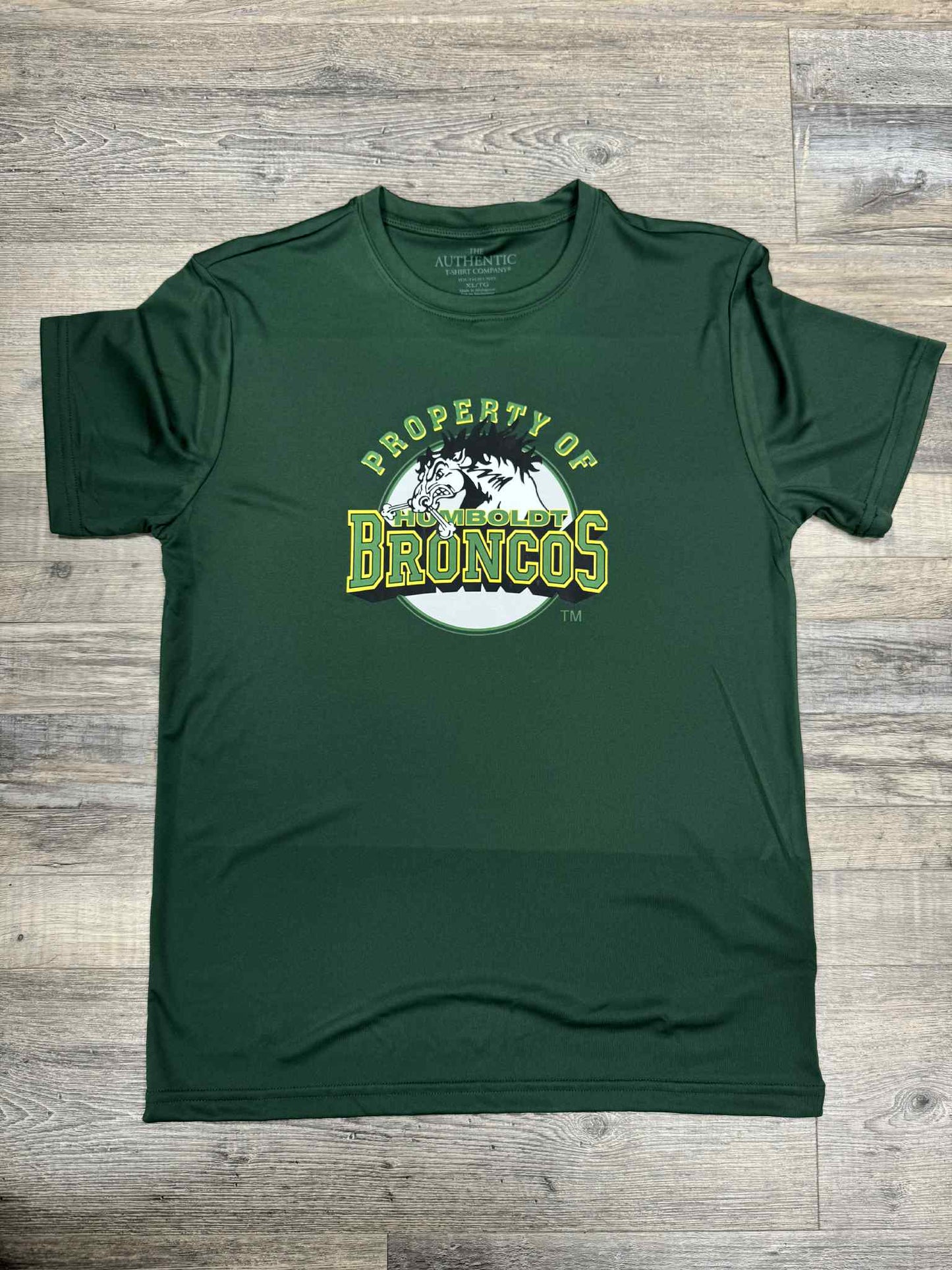 Youth Property of Humboldt Broncos Tshirt - Black or Green XL