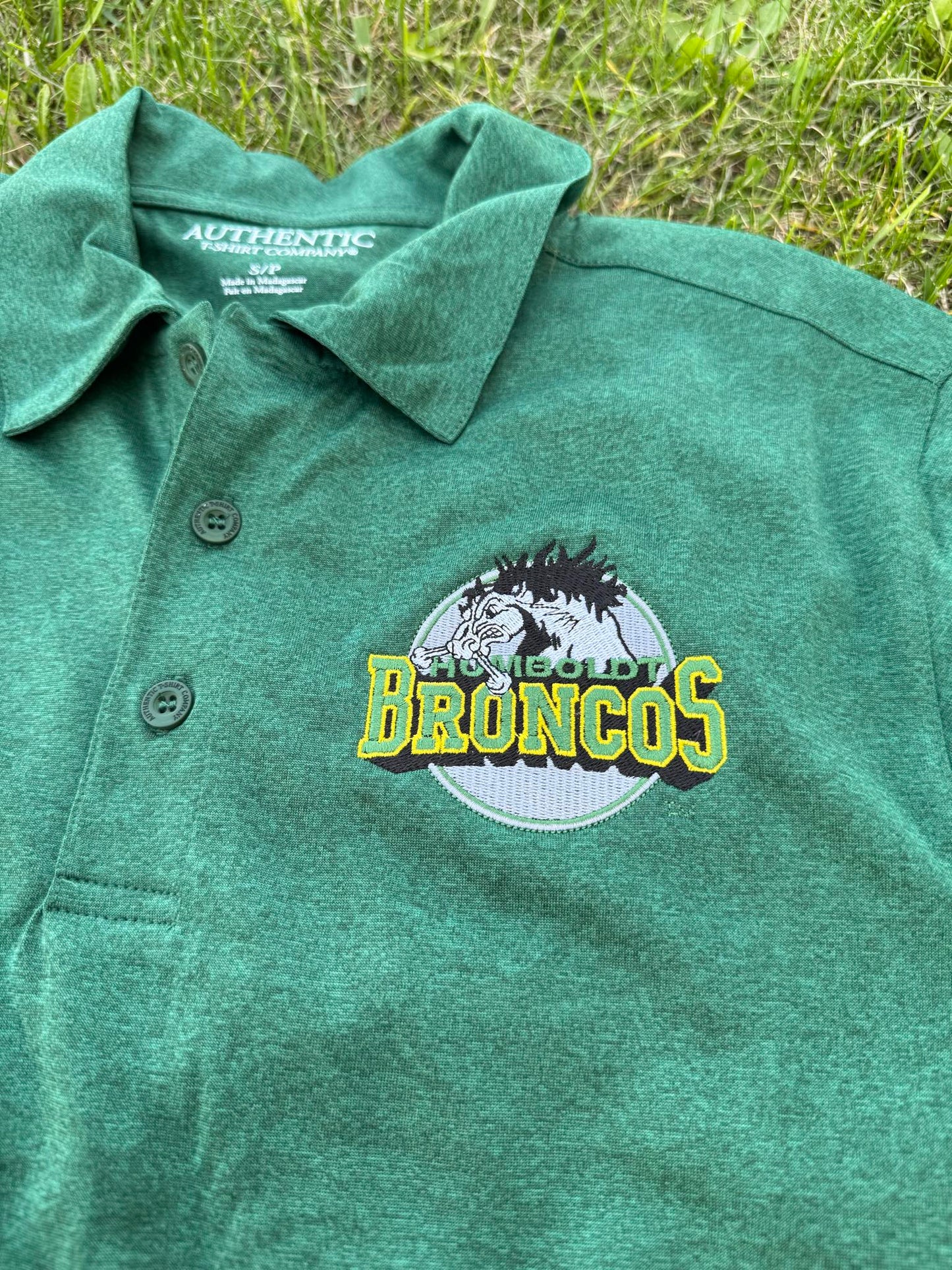 Humboldt Broncos Green Performance Golf Polo
