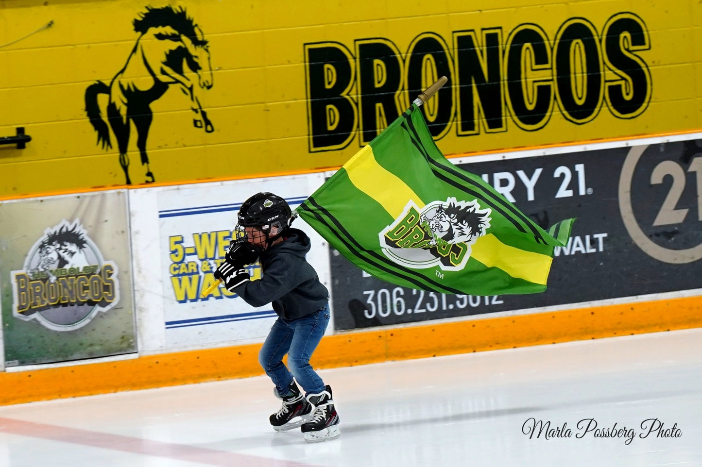 Humboldt Broncos Flag