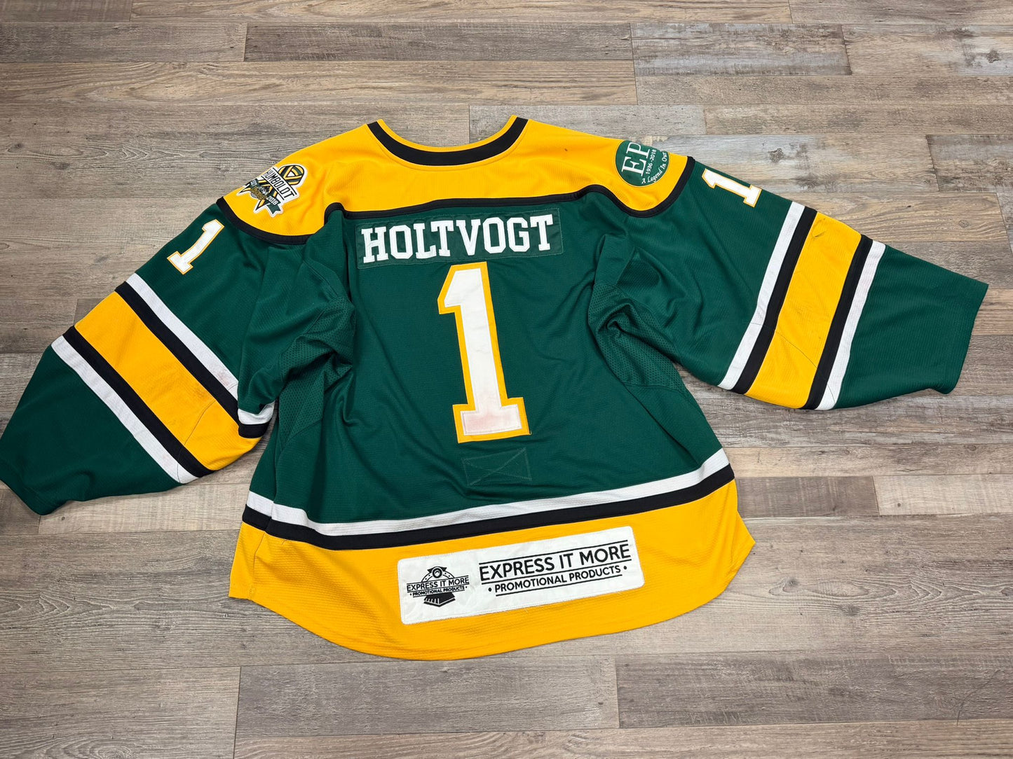#1 Brady Holtvogt Game-Worn Goalie Jersey (Home or Away)