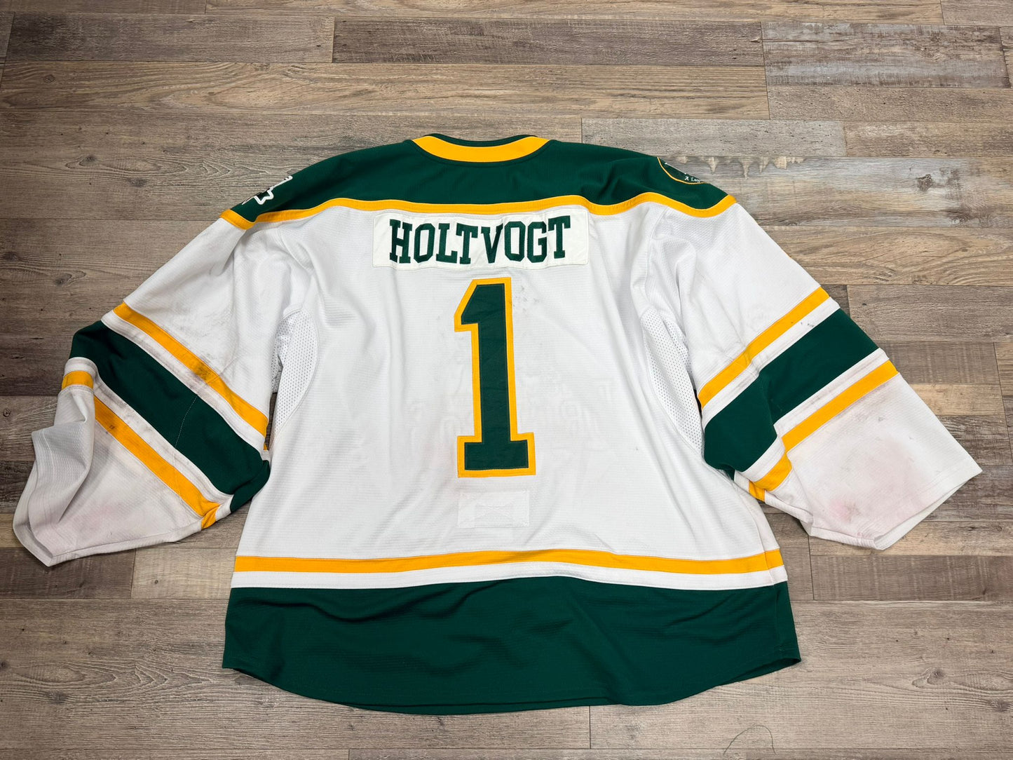 #1 Brady Holtvogt Game-Worn Goalie Jersey (Home or Away)