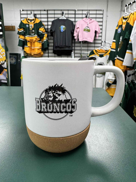 Humboldt Broncos Ceramic Cork-Base Mug – with Lid